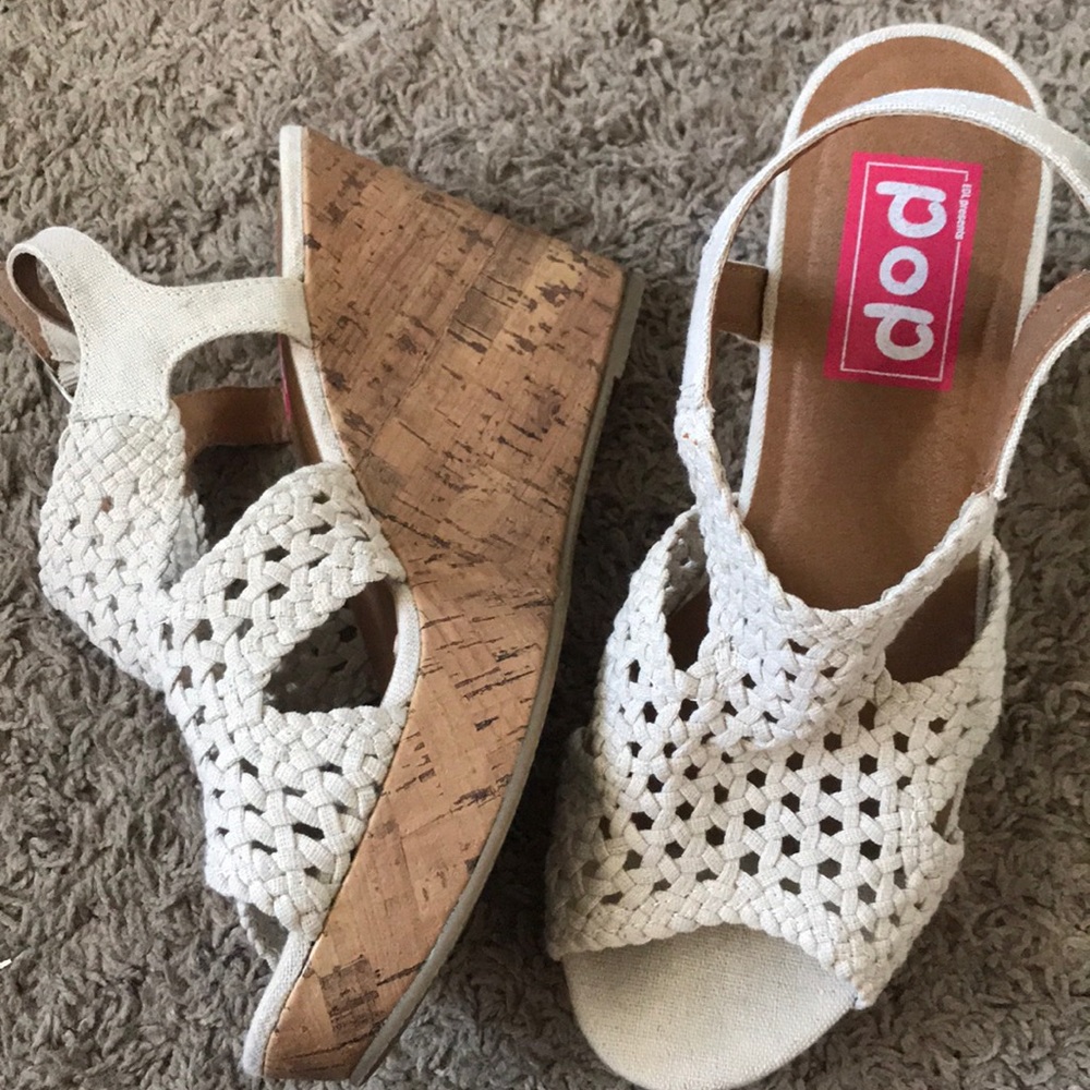 Cream Wedge Heels